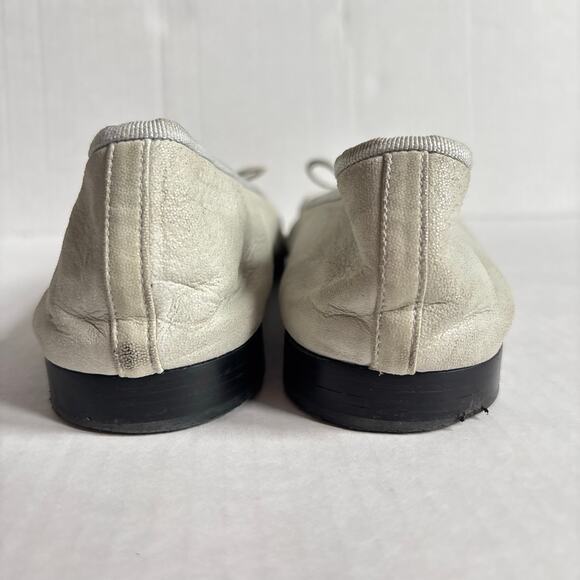 Chanel Cap Toe CC Logo Ballet Flats Gray Black Patent Leather Shoes Size EU 41 - Picture 12 of 16